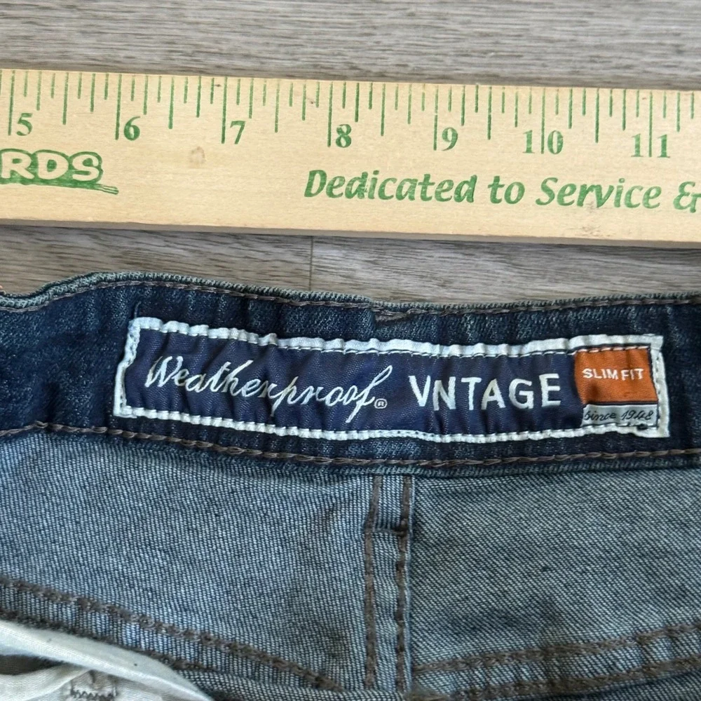 Weatherproof Vintage Mens Cyclone Slim Fit Jeans Harbor Rinse 34x30 NWT Stretch